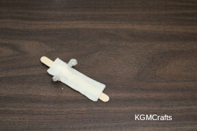 step 5 glue the blanket on the craft stick