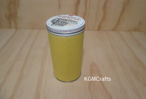 laying down lion step 1 glue paper to the container