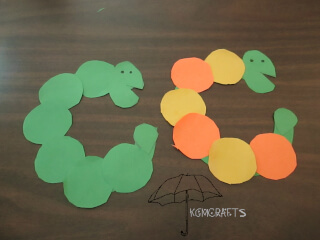 a green and colorful caterpillar make a caterpillar