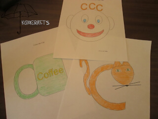 clown, cup, and cat that you can download and color coloring page samples