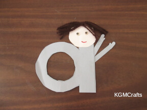 step 4 glue the pieces to the letter