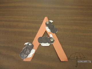 ants going up a brown letter A a is for anthill and ant