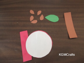 step 2 glue the circle to the letter