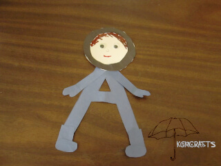 blue letter made into an astronaut astronaut letter a craft