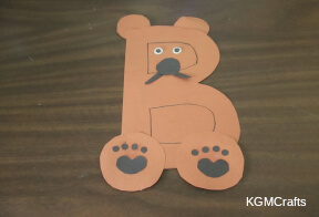 bear for the letter b