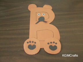 step 2 glue the pieces together to make a bear