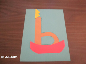 step 2 glue the shapes to make a boat