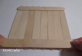 step 7 glue craft sticks on the ends
