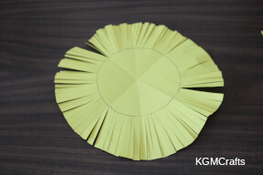 step 5 cut thin snips to the center line