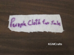 step 5 write purple cloth for sale on felt