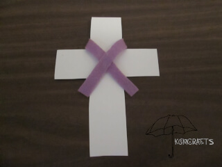 cross with purple stole cross craft