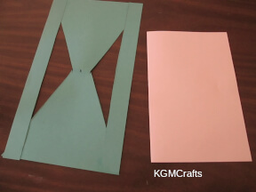 glue the sides on and fold the white paper