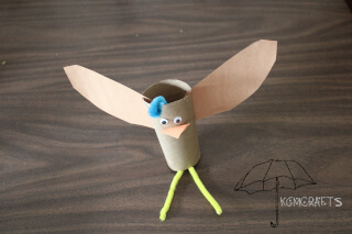 quail made from a toilet roll tube cardboard tube quail