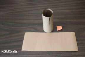 cut a rectangle and square cardboard tube quail step 1