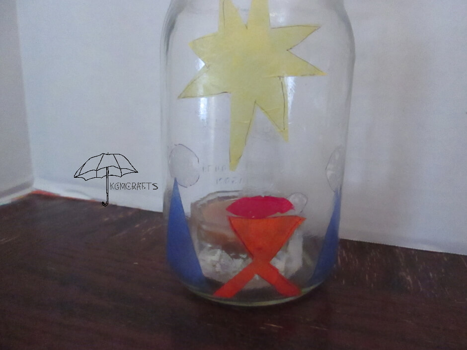 mason jar nativity candle