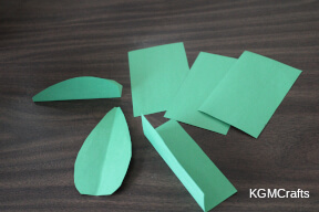 cut the leaves paper burning bush step 1