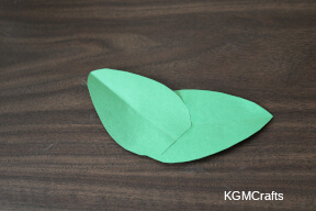 glue two leaves together paper burning bush step 2