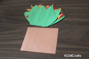 cut a brown rectangle paper burning bush step 8