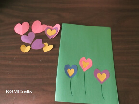 make the flowers for the outside of the card