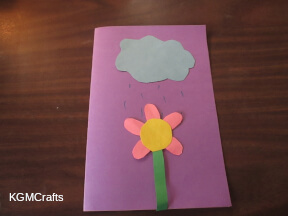 or use a blue marker to make the raindrops