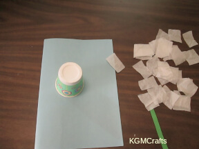 draw circle and cut tissue