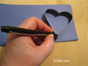 make 2 paper hearts step 5