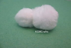 glue two pompom together