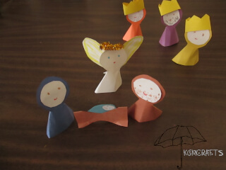 paper nativity scene