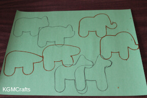 step 2 draw around the cutters
