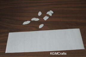 step 2 cut blue tear shapes and a rectangle