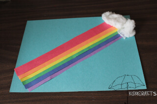 cotton cloud with rainbow rainbow