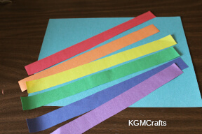 rainbow step 1 cut strips for the rainbow