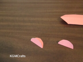 fold the circles in half