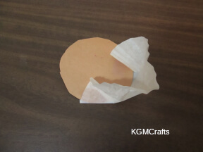 fold the side around the circle