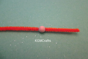 add bead 2 inches from end