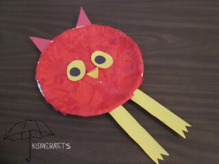 paper plate owl