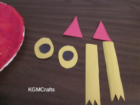 cut out eyes and legs