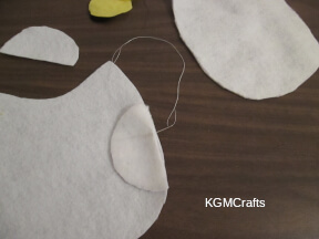 sew the wings to the body