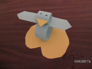 Bird made with computer paper