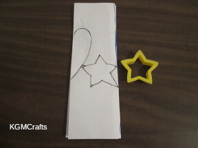 fold the paper and draw your design