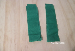 paper plate badge step 1 cut tissue strips