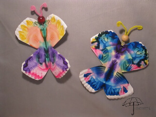 two butterflies butterfly paper plate craft