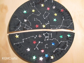 step 2 paint a plate black add stars