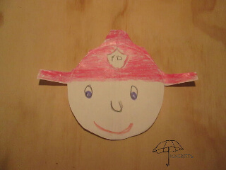 fire officer fire officer made with a paper plate