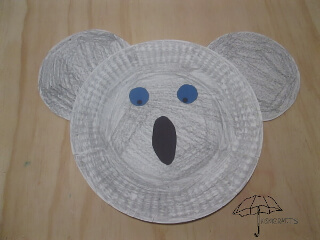 paper plate koala bear crafts craft eyes kgmcrafts