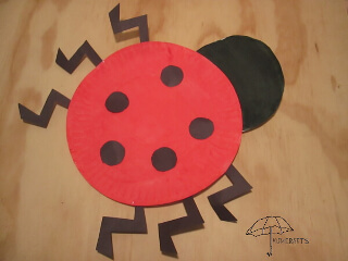 painted and paper ladybug paper plate ladybug