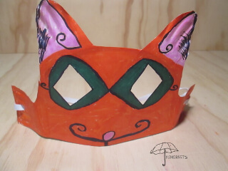 decorated mask fancy cat mask