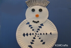 make a paper plate snowman