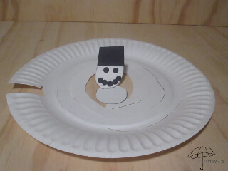 spiral cut snowman melting snowman
