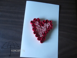 quilled heart card
